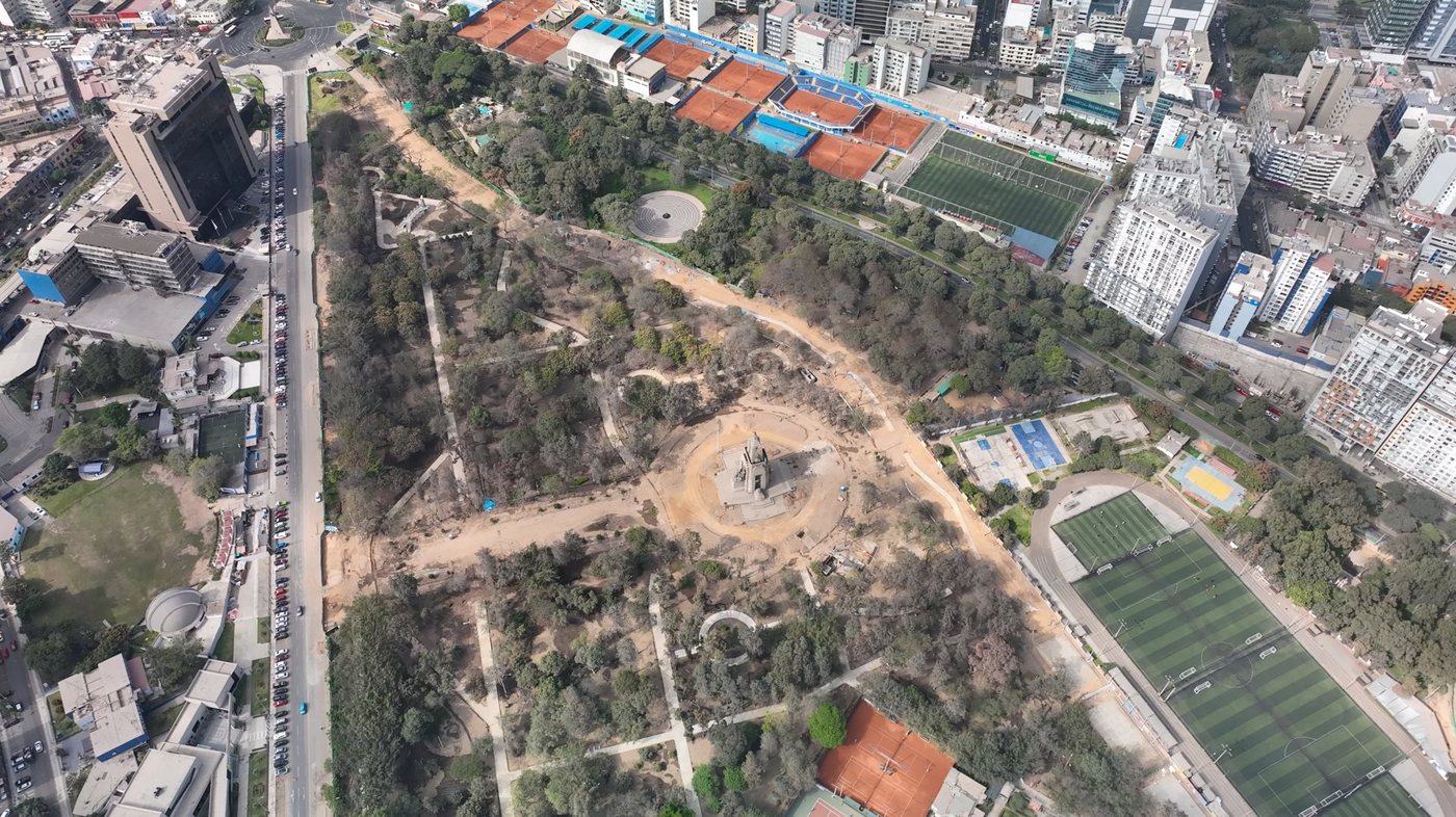 Vista aérea con dron