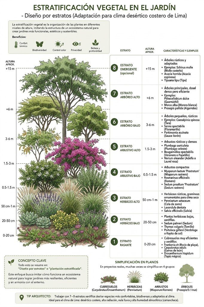 Estratificación vegetal por estratos